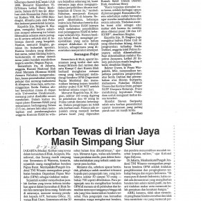 Various Indonesian Newspaper Articles: Biak Massacre